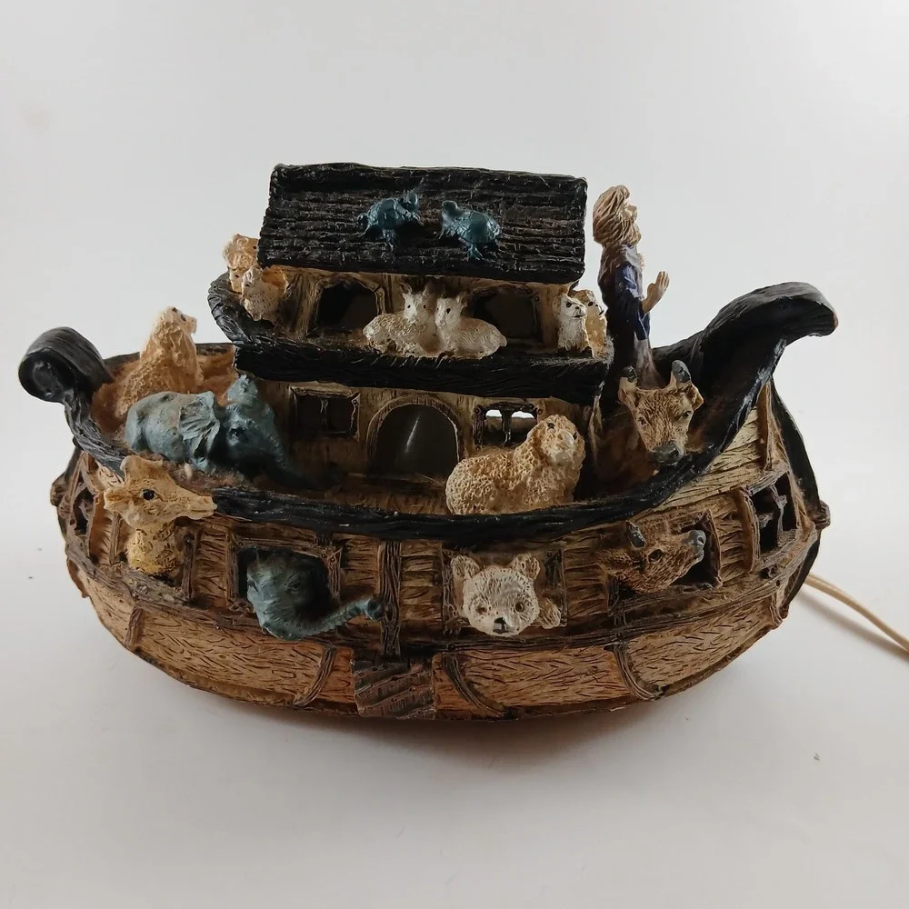 Vintage 1995 GWT Noah's Ark Light Up Nightlight Tested & Works